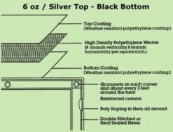 Silver Poly Economy Hurricane Tarps - sold per case-113
