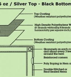 Silver Poly Economy Hurricane Tarps - sold per case-113
