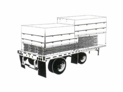"Domestic" Black Flatbed Tarp Heavy Duty 4' Drop 16' x 26' with End Flap-341