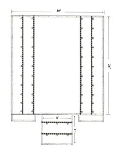 Domestic Steel Tarp 4 Foot Drop With End Flap
