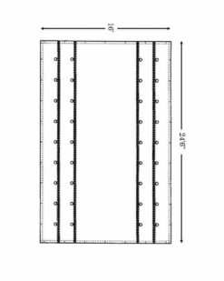 "IMPORT" Black Flatbed Tarp Heavy Duty 4' Drop 16' x 24' 6" Steel Tarp-0