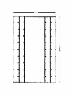 "IMPORT" Black Flatbed Tarp Heavy Duty 4' Drop 16' x 24' 6" Steel Tarp-0