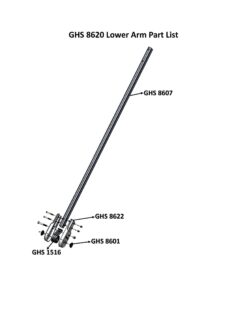 GHS 8620 Lower Arm Build Instructions - Manual