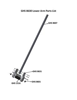 GHS 8630 Lower Arm Build Instructions - Manual - Parts list
