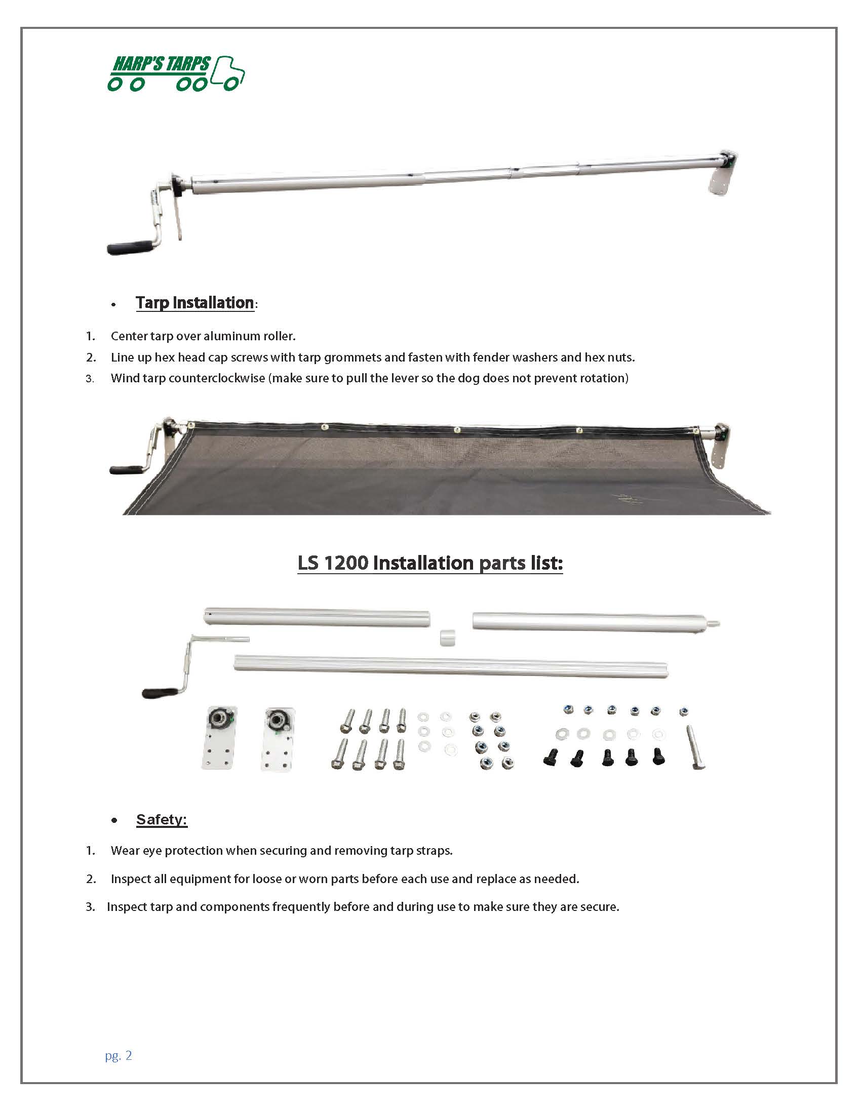 Import Manual Tarp System For Dump Trailers | Harp's Tarps