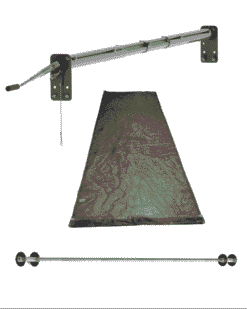 7 FT 6 IN Wide Manual Tarp System Combo Kit For Dump and Landscape Trailers